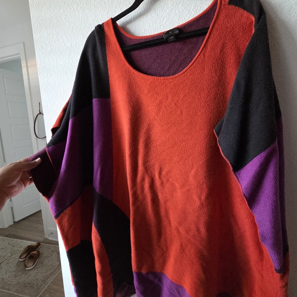 Colorful Colorblock Oversized Worthington Women's Sweater Size L/XL - Picture 2 of 7